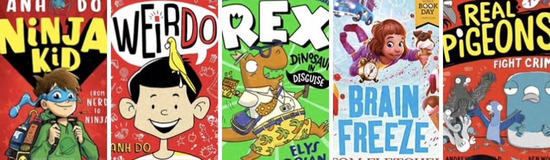 Ninja Kid: From Nerd to Ninja!, WeirDo, Rex: Dinosaur in Disguise, Brain Freeze, Real Pigeons Fight Crime
