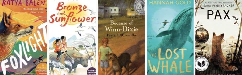 Foxlight, Bronze and Sunflower, Because of Winn-Dixie, The Lost Whale, Pax