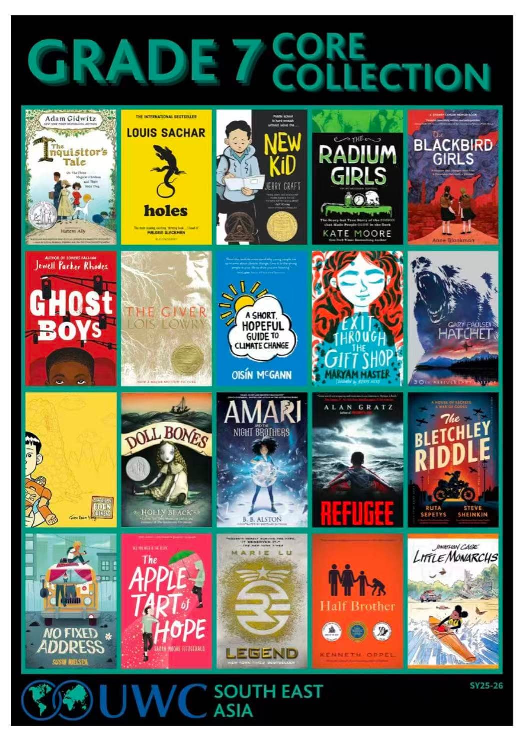 UWCSEA Grade 7 Core Collection: 20 Books Your Child Should Read
