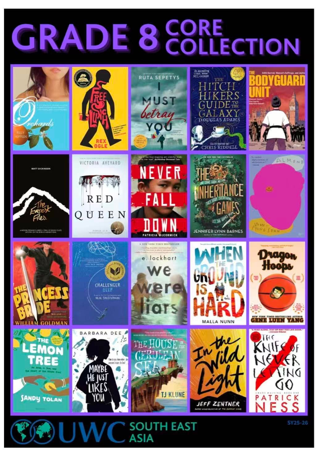 UWCSEA Grade 8 Core Collection: 20 Books That Deepen Critical Thinking